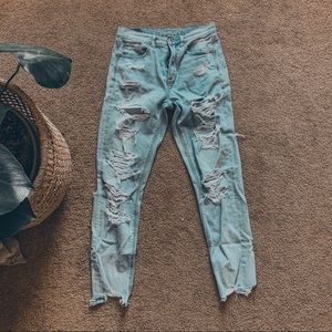 AE ripped mom jeans